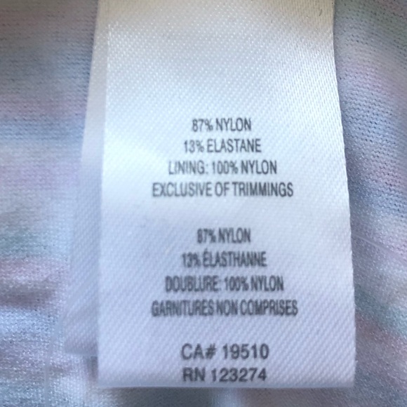 Brand new Lolë Two-piece bathing suit white, blue, pink, size medium - Picture 3 of 6